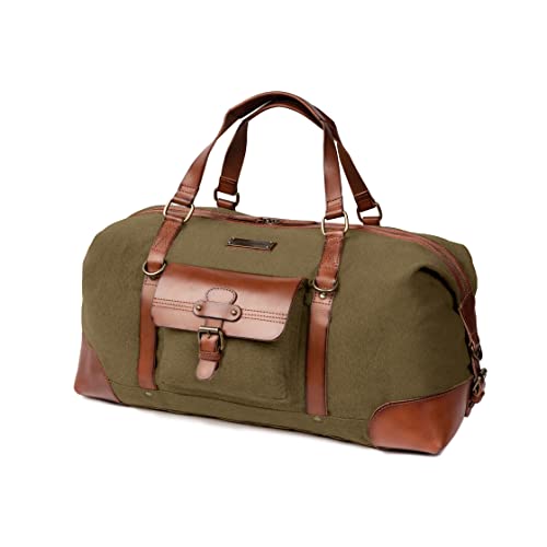 DRAKENSBERG Reisetasche 'Sam' - Canvas Weekender Herren und Damen mit Leder im Vintage-Safari-Design, 50L - Oliv-Grün, DR00143 DRAKENSBERG Reisetasche 'Sam' - Canvas Weekender Herren und Damen mit Leder im Vintage-Safari-Design, 50L - Oliv-Grün, DR00143 von DRAKENSBERG