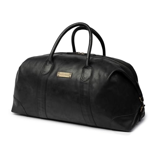 DRAKENSBERG Weekender 'David' (L) große Leder Reisetasche Herren und Damen, erweiterbar, 60L - Vintage-Schwarz, DR00366 DRAKENSBERG Weekender 'David' (L) große Leder Reisetasche Herren und Damen, erweiterbar, 60L - Vintage-Schwarz, DR00366 von DRAKENSBERG