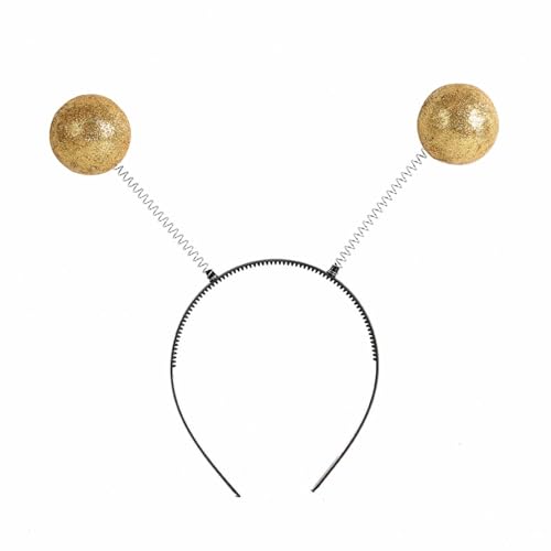 Alien Haarreif in Silber | Kopfschmuck mit 2 runden schwingenden Kugeln | Glitzer Disco Bälle | Accessoire zu Fasching & Karneval | Haarschmuck für Silvester Neujahr | für Damen & Herren Alien Haarreif in Silber | Kopfschmuck mit 2 runden schwingenden Kugeln | Glitzer Disco Bälle | Accessoire zu Fasching & Karneval | Haarschmuck für Silvester Neujahr | für Damen & Herren von DRALOFAO