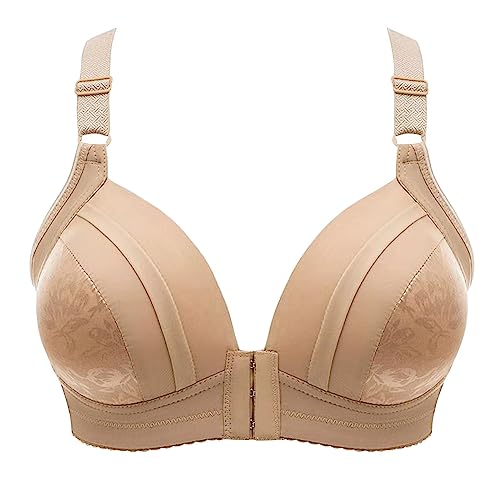 BH Hautfarben Damen, Ohne Bügel BH Damen Weich Baumwolle - Bustier Elastisch Bralette Leicht Komfort Atmungsaktiv Bustier Weicher Bequemer T-Shirt Soft Bra von DRALOFAO