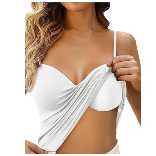 BH Hemd Damen Mit Integriertem Shirt - Sport Tank Top Freizeit Built In Bra Basic Yoga Ohne Bügel Hemdchen U-Ausschnitt Eingebauter Bügelloser Gepolstert Tops Sommer BH Hemd Damen Mit Integriertem Shirt - Sport Tank Top Freizeit Built In Bra Basic Yoga Ohne Bügel Hemdchen U-Ausschnitt Eingebauter Bügelloser Gepolstert Tops Sommer von DRALOFAO