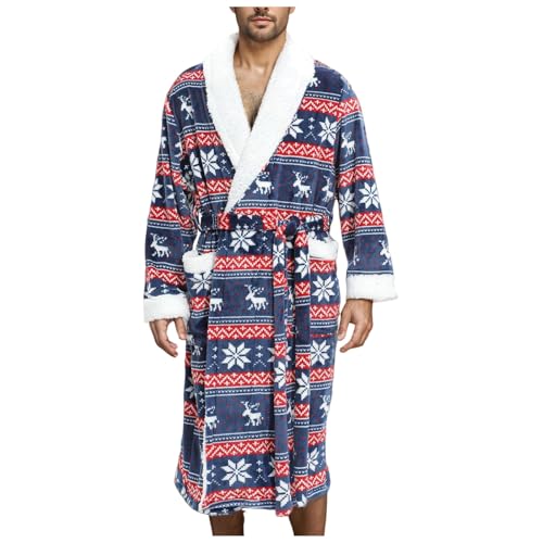 Bademantel Herren Saugstark Yukata - Mit Taschen Hausmantel Weicher Bathrobe Leicht Dünner Schnell Trocknend Bademäntel Sauna Langer Für Kimono Morgenmantel Männer Nachtwäsche von DRALOFAO