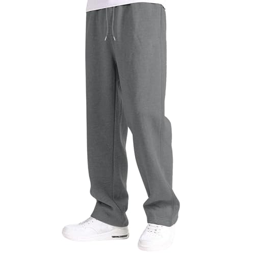 Baggy Jogginghose Herren Trainingsanzug Herren Baumwolle, Jogginghose Herren Baggy Sweatpants Mit Taschen Elastischem Taille Jogging Hose Männer Trainingshose von DRALOFAO