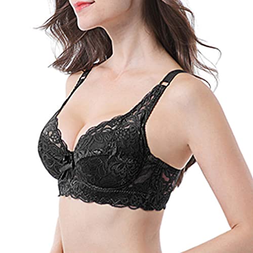 Bralette Damen Spitze, Ohne Bügel BH Damen Komfort Elastisch - Bustier Bralette Baumwolle Atmungsaktiv Weich Leicht Soft Bequem BH Bügellos Bustier von DRALOFAO