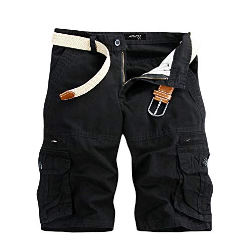 Cargo Hosen Herren Sommer Shorts Kurze Stretch Baumwolle Große Größen Leicht Bermuda Shorts Chino Kurze Hose Stoffshorts Sport Relaxed Fit Wanderer Camping Funktionshose mit Multi Taschen 0 von DRALOFAO