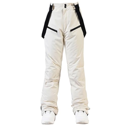 DRALOFAO Schneehose Damen, Ski Hosen Für Frauen Damen Warm Wasserdicht Skihose Herren - Snowboard Hose Männer Atmungsaktiv Schneehose Winddicht Outdoor von DRALOFAO