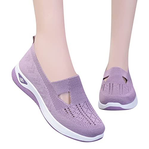 Damen Laufschuhe Mit Guter Dämpfung, Turnschuhe Damen Bequeme Laufschuhe - Walkingschuhe Fitness Freizeitschuhe Fitnessschuhe Outdoor Freizeit Straßenlaufschuhe Leichtgewichts Atmungsaktiv Schuhe von DRALOFAO