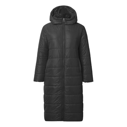 Daunenjacke Damen, Steppjacke Damen Lang Leicht Daunenmantel Glänzende Daunenjacke Mit Kapuze - Warm Steppmantel Gefüttert Puffer Jacke Frauen Zipper Winterjacke Lang Skijacke von DRALOFAO