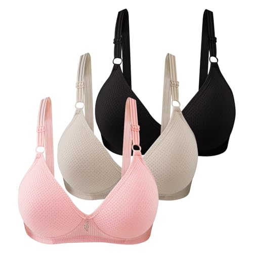 Entlastungs BH Ohne Bügel, Ohne Bügel BH Damen Komfort Weich - Bralette Atmungsaktiv Bustier Baumwolle Elastisch Leicht Atmungsaktiver Und Ultrakomfortabler Schlaf BH von DRALOFAO