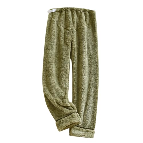 Fleece Jogginghose Damen,Hose Gefüttert Damen Thermohose Damen Warme Fleecehose Loungehose Gerade Laufhose Für Frauen Gefütterte Wanderhose Freizeit Trainingshose Sportleggins von DRALOFAO