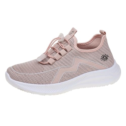 Gymnastikschuhe Damen, Laufschuhe Damen Mesh Atmungsaktiv Sneakers - Turnschuhe Sport Freizeitschuhe Running Fitnessschuhe Straßenlaufschuhe Weich rutschfest von DRALOFAO