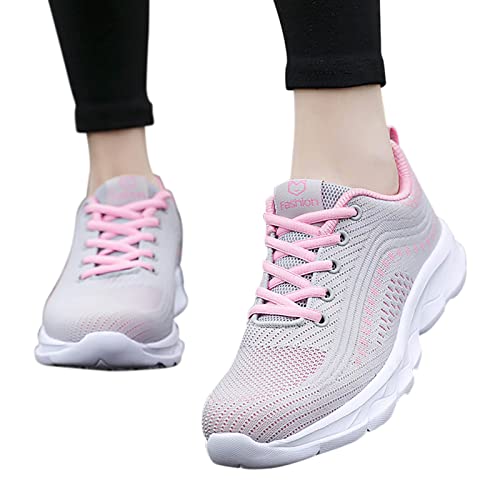 Hallen Fitnessschuhe, Laufschuhe Damen Bequeme Sportschuhe - Joggingschuhe Fitness Fitnessschuhe Outdoor Freizeitschuhe Running Sneaker Leicht Tennisschuhe Damenschuhe Wanderschuhe von DRALOFAO