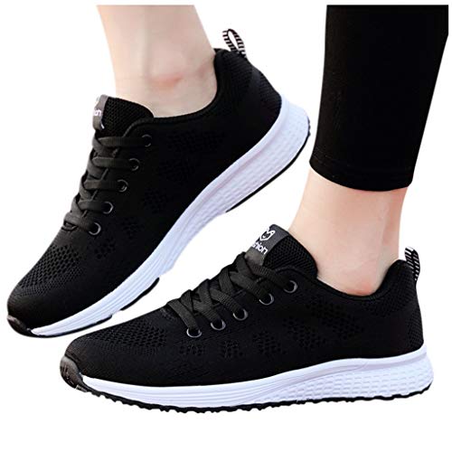 Hallenschuhe Damen, Sportschuhe Damen Atmungsaktiv Turnschuhe - Laufschuhe rutschfeste Freizeitschuhe Leichtgewichts Damenschuhe Bequeme Für Walking Outdoor Fitness Jogging von DRALOFAO