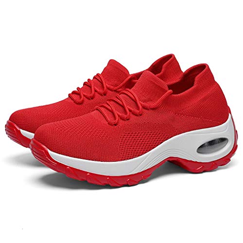 Hallenschuhe Damen, Turnschuhe Damen Bequeme Laufschuhe - Straßenlaufschuhe Fitness Fitnessschuhe Outdoor Joggingschuhe Leicht Schuhe Leichtgewichts Sportschuhe Freizeitschuhe von DRALOFAO