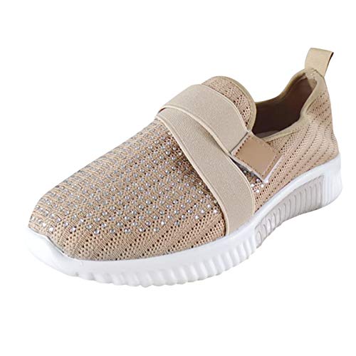 Hallenturnschuhe Damen, Laufschuhe Damen Atmungsaktiv Sportschuhe - Fitnessschuhe Running Straßenlaufschuhe Leichtgewichts Sneaker Joggingschuhe Bequeme Leicht Freizeitschuhe von DRALOFAO