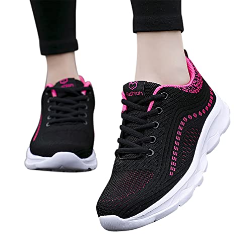 Hallenturnschuhe Damen, Laufschuhe Damen Bequeme Sportschuhe - Joggingschuhe Fitness Fitnessschuhe Outdoor Freizeitschuhe Running Sneaker Leicht Tennisschuhe Damenschuhe Wanderschuhe von DRALOFAO