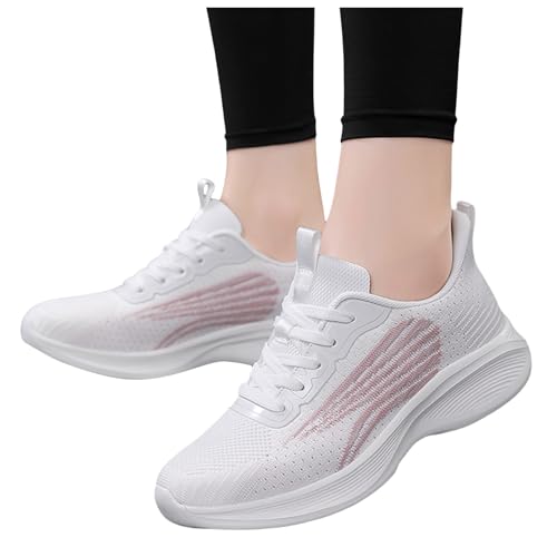 Hallenturnschuhe Damen, Laufschuhe Damen Bequeme Sportschuhe - Walkingschuhe Gym Turnschuhe rutschfeste Straßenlaufschuhe Freizeit Atmungsaktiv Outdoor Für Fitness Jogging Bequem von DRALOFAO