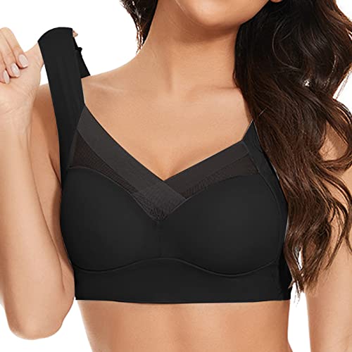 Haltungskorrektur BH, Spitzenunterwäsche Wmbra BH Original Keine Felgen Comfy Haltungskorrektur Rücken BH Damen Comfy Bra Verstellbarer Push Up BH Dünn von DRALOFAO