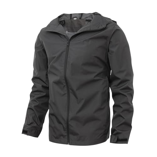 Herrenjacke Übergangsjacke, Winterjacke Herren Winddicht Softshelljacke - Freizeitjacke Atmungsaktiv Übergangsjacke Wasserdicht Outdoor Funktionsjacke Winddichte Für Wandern von DRALOFAO