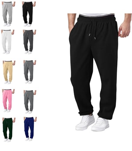 Jogginghose Herren Baumwolle Baggy Track Pants Tunnelzug Jogginghosen Mit Taschen Trainingshosen Sweatpants Lang Jogging Hose Sporthose Weites Bein Schlupfhose Trainingshose Warme Freizeithose Jogginghose Herren Baumwolle Baggy Track Pants Tunnelzug Jogginghosen Mit Taschen Trainingshosen Sweatpants Lang Jogging Hose Sporthose Weites Bein Schlupfhose Trainingshose Warme Freizeithose von DRALOFAO