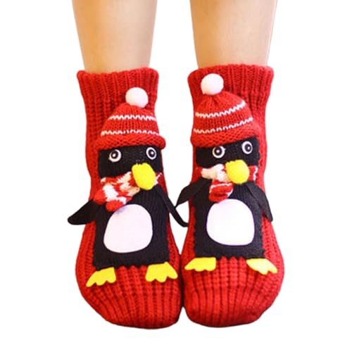 Kuschelsocken Weihnachten, Kuschelsocken Weihnachten Damen Flauschige Lustig Christmas Socks - Schlafsocken Cozy Weihnachtsstrümpfe Winter Warme Kuschel Socken Wintersocken Niedliche Fuzzy von DRALOFAO