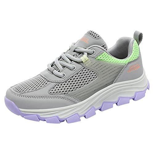 Laufschuhe Damen Sportschuhe, Atmungsaktiv Slip In Sneaker Leichte Sommerschuhe Walkingschuhe Sport Schuhe Turnschuhe Barfußschuh Strandschuhe Fitnessschuhe Straßenlaufschuhe Weich rutschfest von DRALOFAO