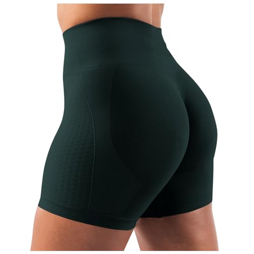 Leggings Kurz Damen Hohe Taille Kurze Sporthose - Atmungsaktiv Sportleggins Feuchtigkeitsaufnahme Hose Hosen Unterrock Boxershorts Unter Kleid Rock Unterhosen Mit Bein Anti Scheuern von DRALOFAO