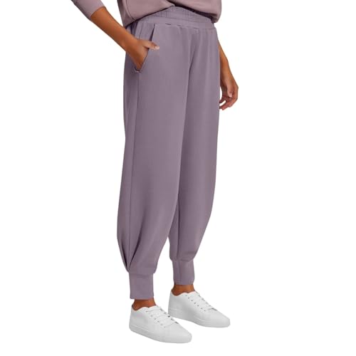 Outlet Angebote, Freizeithose Damen Einfarbig Mit Taschen Jogginghose - Joggpant Sommerlich Hose Laufen Relaxhose Baumwolle High Waist Sweathose Gerades Bein Hosen von DRALOFAO