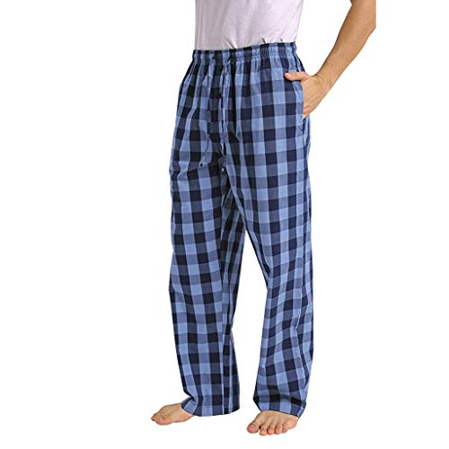 Outlet Angebote, Karierte Hose Damen Mit Taschen Kordelzug Pyjamahose - Pyjama Lang Baumwolle Casual Schlafanzughosen Lange Weihnachtshose Weihnachten Karierter Weihnachts Pants von DRALOFAO