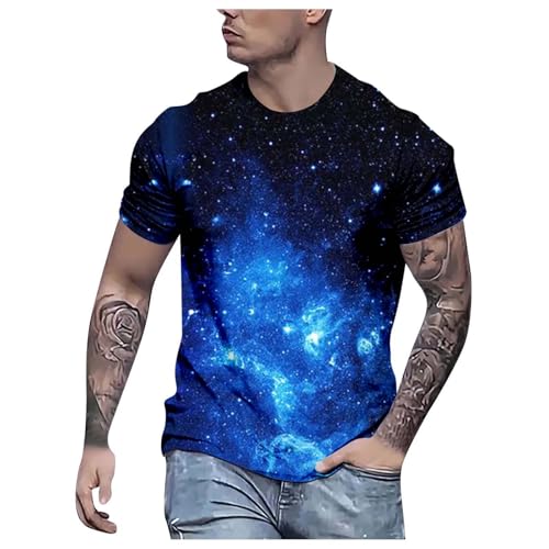 Pailletten Oberteil T-Shirt Herren,Galaxy Shirt Herren 3D Galaxie Bedrucken T-Shirts - Galaxy Kostüm Rundhals Kurzarm Oberteil Sternenhimmel Sommer Kostüm Für Karnevalskostüme Lässige Locker Tops Pailletten Oberteil T-Shirt Herren,Galaxy Shirt Herren 3D Galaxie Bedrucken T-Shirts - Galaxy Kostüm Rundhals Kurzarm Oberteil Sternenhimmel Sommer Kostüm Für Karnevalskostüme Lässige Locker Tops von DRALOFAO