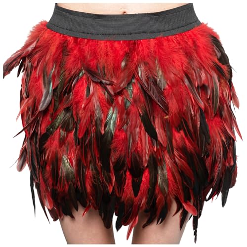 Rock Federn, Rock Federn Damen Fasching Elastische Taille Federnrock - Faux Feder Karnevalkostüm Minirock Federrock Ballettkleidung Halbkörper Faschingskostüme Rock Federn, Rock Federn Damen Fasching Elastische Taille Federnrock - Faux Feder Karnevalkostüm Minirock Federrock Ballettkleidung Halbkörper Faschingskostüme von DRALOFAO
