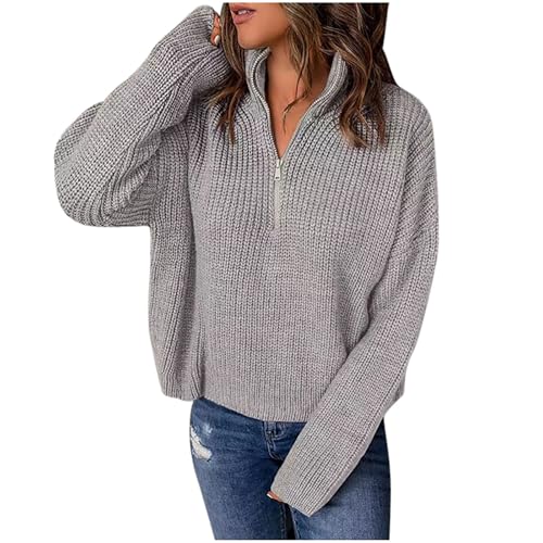 Rollkragenpulli Damen Rollkragenpulli Damen Pullover Winter Kashmiri - Grobstrick-Pullover Kaschmir Wollpulli Rollkragenpullover Oversize Cashmere Fleecepullover Winterpullover Warm von DRALOFAO