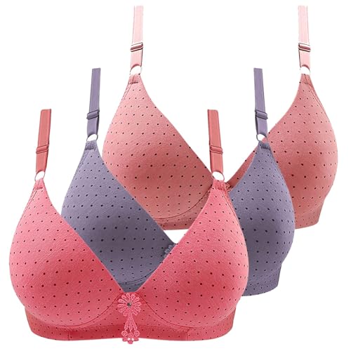 Schlaf BH Gegen Falten, Ohne Bügel BH Damen Atmungsaktiv - Bustier Baumwolle Bralette Weich Leicht Komfort Elastisch Soft Bequem BH Bügellos Bustier von DRALOFAO