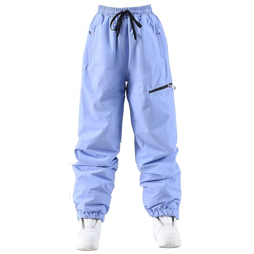 Schneehose Damen Winter, Schneehose Damen Winter Warm Outdoor Ski Hosen Für Frauen - Daunenhose Herren Winddicht Wasserdicht Atmungsaktiv Skihose von DRALOFAO