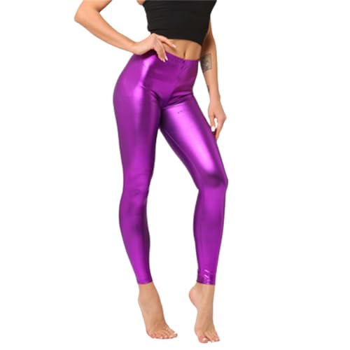 Silberne Leggings Damen, Leggins Silber Metallic Damen Glänzende Hose - 80Er Hoher Taille Shiny Leggings Party Tanz Disco Kostüm Karneval Space Kostüm Metallischer Hosen Silber Goldene Leggins Silberne Leggings Damen, Leggins Silber Metallic Damen Glänzende Hose - 80Er Hoher Taille Shiny Leggings Party Tanz Disco Kostüm Karneval Space Kostüm Metallischer Hosen Silber Goldene Leggins von DRALOFAO
