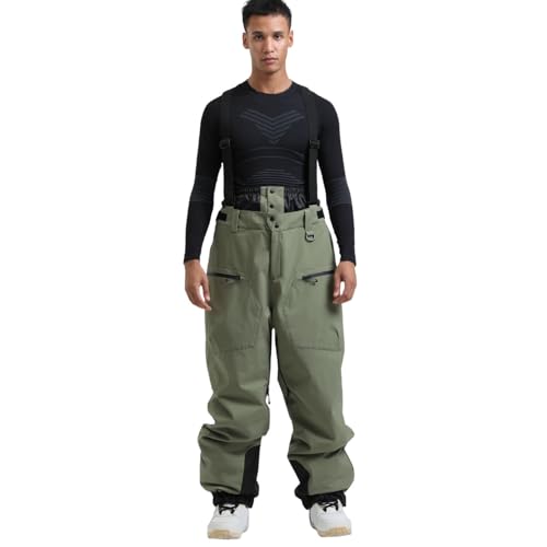 Skihose, Skihose Herren Langgröße Wasserdicht Schneehose - Winter Winddichte Ski Hosen Für Männer Warme Gefütterte Snowboardhose Mit Verstellbarer Träger Ski Hose Skilanglaufhose Skihose, Skihose Herren Langgröße Wasserdicht Schneehose - Winter Winddichte Ski Hosen Für Männer Warme Gefütterte Snowboardhose Mit Verstellbarer Träger Ski Hose Skilanglaufhose von DRALOFAO