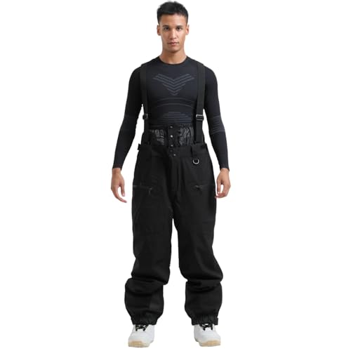 Skihose Herren Wasserdicht, Skihose Herren Langgröße Wasserdicht Schneehose - Winter Winddichte Ski Hosen Für Männer Warme Gefütterte Snowboardhose Mit Verstellbarer Träger Ski Hose Skilanglaufhose Skihose Herren Wasserdicht, Skihose Herren Langgröße Wasserdicht Schneehose - Winter Winddichte Ski Hosen Für Männer Warme Gefütterte Snowboardhose Mit Verstellbarer Träger Ski Hose Skilanglaufhose von DRALOFAO