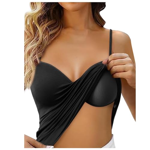 Spaghetti Top Damen Mit Integriertem Sport BH - Built In Bra Yoga Hemdchen Ohne Bügel Atmungsaktiv Sporttop Basic Tank U-Ausschnitt Eingebauter Bügelloser Gepolstert Tops Spaghetti Top Damen Mit Integriertem Sport BH - Built In Bra Yoga Hemdchen Ohne Bügel Atmungsaktiv Sporttop Basic Tank U-Ausschnitt Eingebauter Bügelloser Gepolstert Tops von DRALOFAO