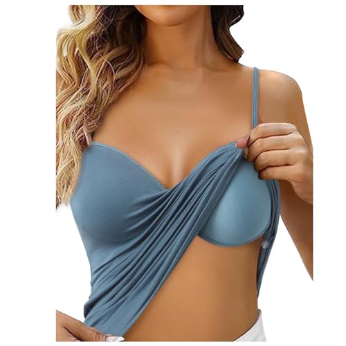 Spaghetti Top Damen Mit Integriertem Sport BH - Built In Bra Yoga Hemdchen Ohne Bügel Atmungsaktiv Sporttop Basic Tank U-Ausschnitt Eingebauter Bügelloser Gepolstert Tops Spaghetti Top Damen Mit Integriertem Sport BH - Built In Bra Yoga Hemdchen Ohne Bügel Atmungsaktiv Sporttop Basic Tank U-Ausschnitt Eingebauter Bügelloser Gepolstert Tops von DRALOFAO