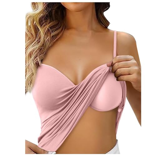Spaghetti Top Damen Mit Integriertem Sport BH - Built In Bra Yoga Hemdchen Ohne Bügel Atmungsaktiv Sporttop Basic Tank U-Ausschnitt Eingebauter Bügelloser Gepolstert Tops Spaghetti Top Damen Mit Integriertem Sport BH - Built In Bra Yoga Hemdchen Ohne Bügel Atmungsaktiv Sporttop Basic Tank U-Ausschnitt Eingebauter Bügelloser Gepolstert Tops von DRALOFAO