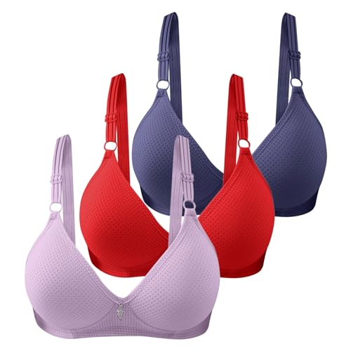 Sport BH Große Brüste, Ohne Bügel BH Damen Komfort Weich - Bralette Atmungsaktiv Bustier Baumwolle Elastisch Leicht Atmungsaktiver Und Ultrakomfortabler Schlaf BH von DRALOFAO