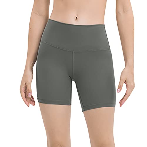 Sport Shorts Damen Hohe Taille Kurze Leggings - Atmungsaktiv Sportleggins Schnell Trocknend Radlerhose High Waist Laufhose Mit Tasche Für Gym Training Fitness Jogging Lauf von DRALOFAO