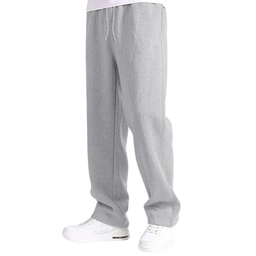 Sporthose Herren Lang Jogginghose Baggy, Jogginghose Herren Baggy Sweatpants Mit Taschen Elastischem Taille Jogging Hose Männer Trainingshose von DRALOFAO