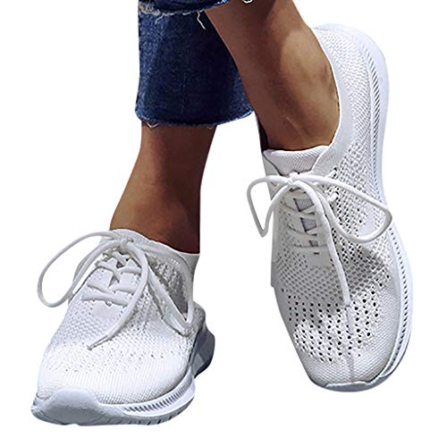 Sportschuhe Damen Fitnessstudio, Sportschuhe Damen Leicht Turnschuhe - Freizeitschuhe Bequeme rutschfeste Laufschuhe Fitnessschuhe Fitness Outdoor Für Jogging Bequem Straßenlaufschuhe von DRALOFAO