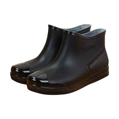 Stiefeletten Damen Kurze Gummistiefel - Reitstiefeletten Anti-Rutsch Hunter Atmungsaktiv Reitschuhe Winddicht Bequem Reitstiefel Wasserdicht 100% Wasserdticht Regenstiefel von DRALOFAO