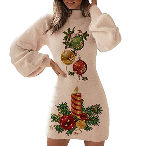 Strickkleid Weihnachten Damen Lustig Weihnachtsdruck Pulloverkleid Strick Tunika Weihnachts Pullover Kleid - Baumwolle Christmas Dress Rundhals Langarm Pullikleid Fur Herbst Winter Personalisiert Strickkleid Weihnachten Damen Lustig Weihnachtsdruck Pulloverkleid Strick Tunika Weihnachts Pullover Kleid - Baumwolle Christmas Dress Rundhals Langarm Pullikleid Fur Herbst Winter Personalisiert von DRALOFAO