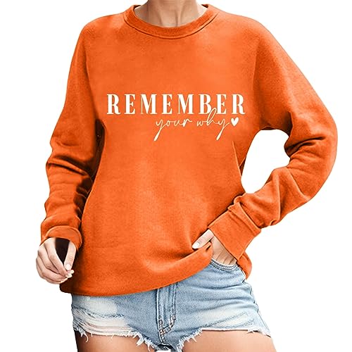 Sweater Damen Oversize Pullover Sweatshirt Oversized Teenager Mädchen Herbst Und Winter Sweatshirts Drucken Basic Loose Tops Ohne Kapuze Vintage Oberteile Shirts von DRALOFAO