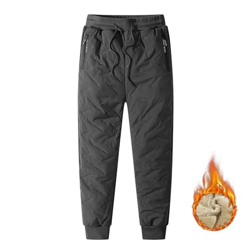 Thermohose Damen Winter,Thermohose Gefüttert Thermohose Damen Fleece Warme Jogginghose Hosen Baumwolle Fleecehose Winter Mit Tasche Sherpa-Innenfutter Laufhose Freizeit Winterhose von DRALOFAO