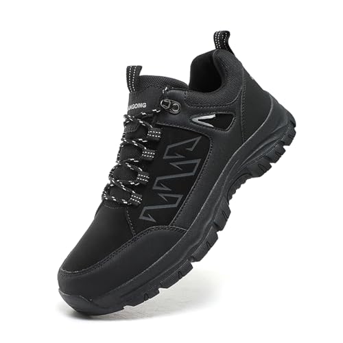 Trekkingschuhe Herren, Arbeitsschuhe Herren Wasserdicht Wanderschuhe Leichte Outdoor Trekkingschuhe rutschfest Atmungsaktiv Bergschuhe Walkingschuhe Leicht Sportschuhe Trekking Sneaker von DRALOFAO