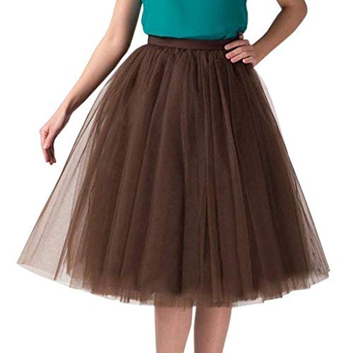 Tüllrock Braun,Tüllrock Damen Tütü Rock Klassisch Elastisch 3 Lagig Tüll Tüllrock - Midi Ballettrock Hoch Taillierter 50Er Jahre Kostümrockabilly Petticoat Ballett Unterrock Retro Tanzkleid Tüllrock Braun,Tüllrock Damen Tütü Rock Klassisch Elastisch 3 Lagig Tüll Tüllrock - Midi Ballettrock Hoch Taillierter 50Er Jahre Kostümrockabilly Petticoat Ballett Unterrock Retro Tanzkleid von DRALOFAO